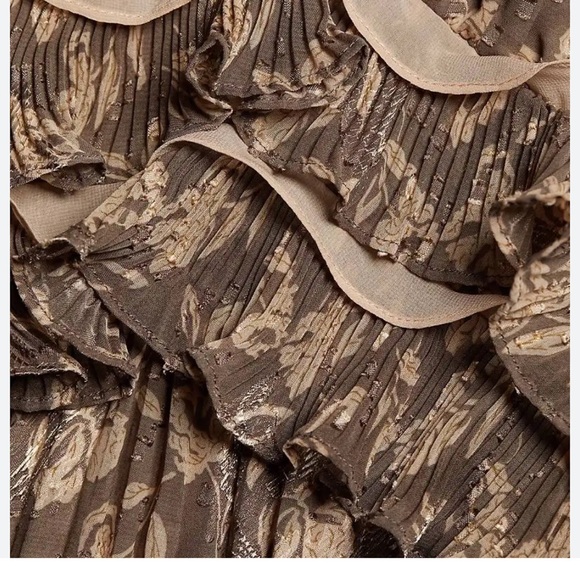 En Saison Daphne Midi Dress Mushroom size Small - Picture 5 of 6